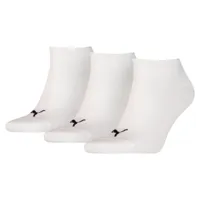 lot de 3 paires de socquettes de sport unies et unisexes puma, blanc, taille 43-46, vêtements