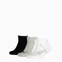lot de 3 paires de socquettes de sport bwt pour enfant puma, blanc/noir/gris, taille 23-26, vêtements