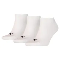 lot de 3 paires de socquettes de sport unies et unisexes puma, blanc