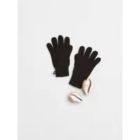 island fox - gants en tricot pour femme - noir - roxy