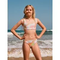 hibiscus - ensemble bikini réversible pour filles 6-16 ans - vert - roxy