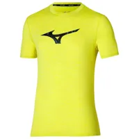 mizuno core rb short sleeve t-shirt jaune xl homme