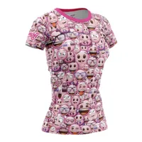 otso emoji classic pink short sleeve t-shirt rose xs femme