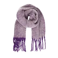 écharpe à franges - violet (maat onesize)