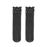 sacha x blitsbee socquettes pailletées avec perles - noir (maat onesize)