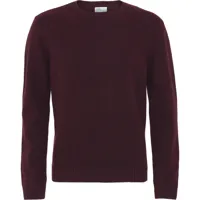 pull col rond en laine colorful standard classic merino oxblood red