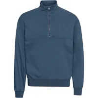 sweatshirt 1/4 zip colorful standard organic petrol blue