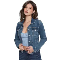 veste en jean sexy femme guess trucker