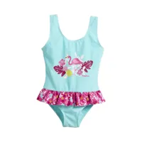 maillot de bain 1 pièce avec protection uv bébé fille playshoes flamingo