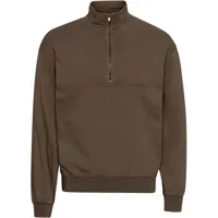sweatshirt 1/4 zip colorful standard organic cedar brown