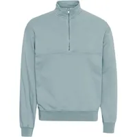 sweatshirt 1/4 zip colorful standard organic steel blue