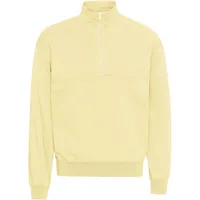 sweatshirt 1/4 zip colorful standard organic soft yellow