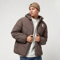 karl kani hooded puffer jacket, doudounes, vêtements, brown, taille: m, tailles disponibles:s,m