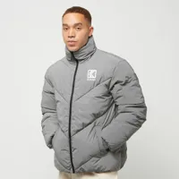 karl kani og puffer jacket, bombers, vêtements, silver reflective, taille: xl, tailles disponibles:s,m,l,xl