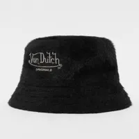 von dutch originals bucket hat fluffy, chapeaux, homme, black, taille: one size, tailles disponibles:one size