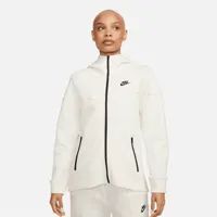 nike sportswear tech fleece windrunner full-zip hoodie, sweats zippés, vêtements, pale ivory/black, taille: xs, tailles disponibles:s,m,l