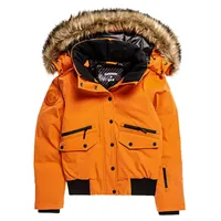 superdry everest down snow jacket orange m femme