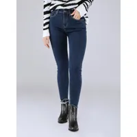 jean skinny taille standard �� bords coupe franche - femme -
