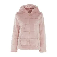 manteau court en fourrure - rose - femme -