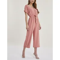 combinaison style jupe culotte - rose fonc�� - femme -