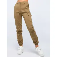 pantalon cargo 4 poches - marron clair - femme -