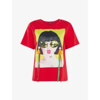 t-shirt pop art - rouge - femme -