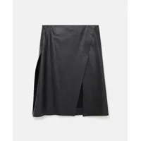 stella mccartney - jupe trapèze alter mat fendue sur le devant, femme, noir, taille: 38