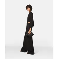 stella mccartney - high-rise wool tuxedo trousers, femme, midnight black, taille: 36