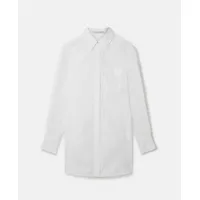 stella mccartney - robe chemise coupe droite, femme, blanc pur, taille: 34