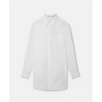 stella mccartney - robe chemise coupe droite, femme, blanc pur, taille: 42