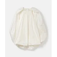 stella mccartney - robe courte cape sans manches, femme, blanc pur, taille: 42