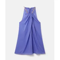 stella mccartney - robe de plage courte falabella, femme, violet, taille: m