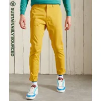 superdry homme pantalon chino slim core en coton bio jaune taille: 30/32