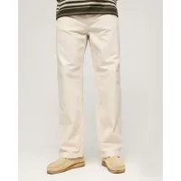 superdry homme pantalon de travail à 5 poches blanc taille: 32/32