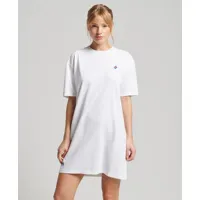 superdry femme robe t-shirt essential blanc taille: 36