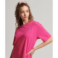 superdry femme robe t-shirt essential rose taille: 36