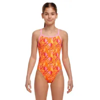 funkita single strap swimsuit orange 10 years fille
