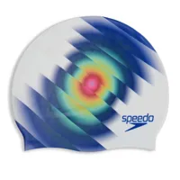 speedo digital printed swimming cap clair