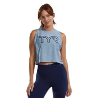 tyr airtec cropped sleeveless t-shirt bleu s femme