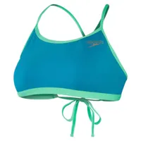 speedo solid tie-back crop bikini top vert uk 28 femme