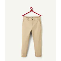pantalon chino garçon en fibres recyclées beige - 10 a