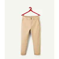 pantalon chino garçon en fibres recyclées beige - xs