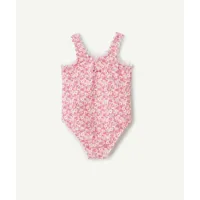 maillot de bain 1 pièce bébé fille en fibres recyclées avec imprimé fleuri - 18 m
