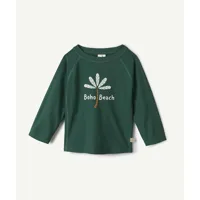 t-shirt manches longues bébé garçon anti-uv vert motif palmier - 19-24m