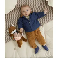 chemise style surchemise bleue avec col camel bébé garçon