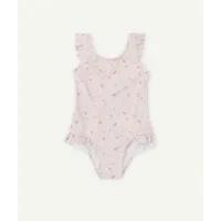 maillot de bain 1 pièce bébé fille en polyester recyclé fleuri - 62-68