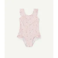 maillot de bain 1 pièce bébé fille en polyester recyclé fleuri - 98-104