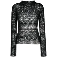 ferragamo- open-knit cashmere top