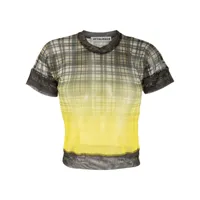 ottolinger- checked cropped t-shirt