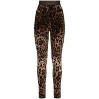 dolce & gabbana- leopard print chenille trousers